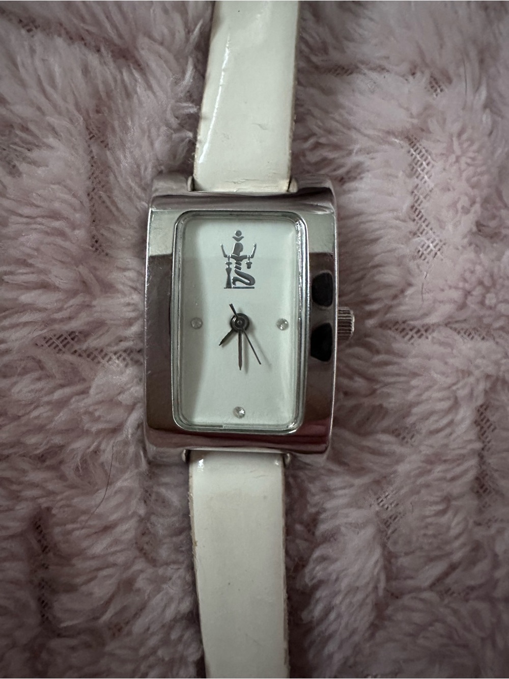 Rare Authentic Sothy Paris Two tone leather wrap around watch